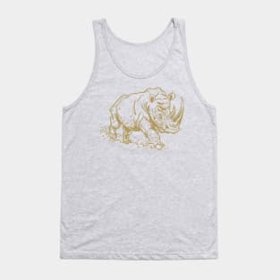 Rhino Run Wild, Rhinoceros Tank Top